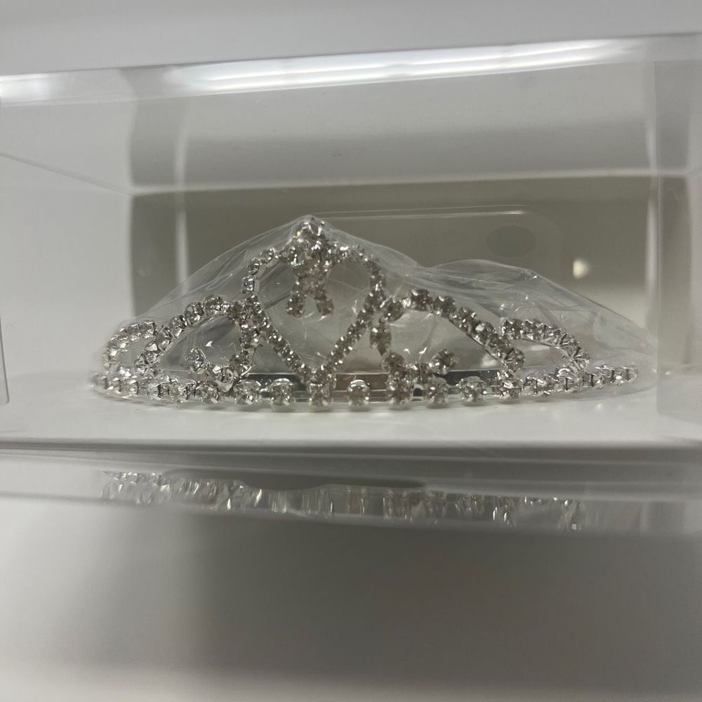 Bun Tiara Rhinestone Accents USA Seller Quick Ship